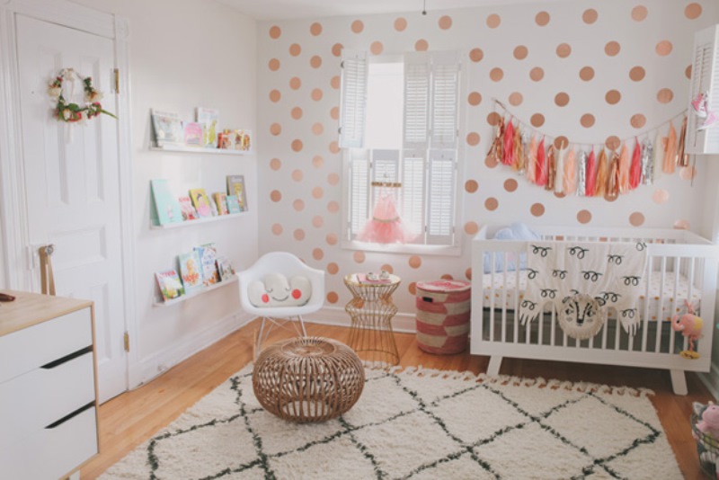 modern baby girl nursery