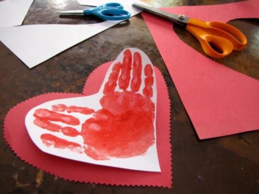 Interesting DIY Handprint And Footprint Valentines | Kidsomania