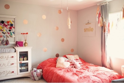 Whimsy Pink, Glittery Gold and Grey Teen Bedroom Design Inspiration ...